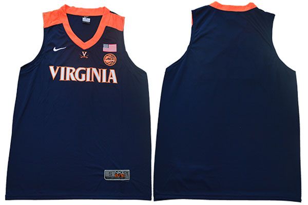 Men Virginia Cavaliers Blank Blue Nike NBA NCAA Jerseys->more ncaa teams->NCAA Jersey